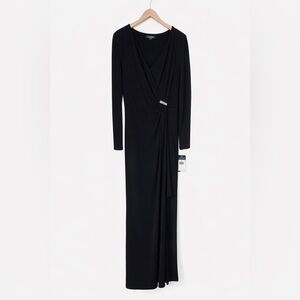 Lauren Ralph Lauren Black Wrap Dress size 12